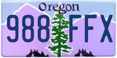 OR license plate 988FFX