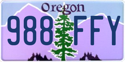 OR license plate 988FFY