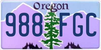 OR license plate 988FGC