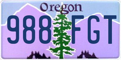 OR license plate 988FGT