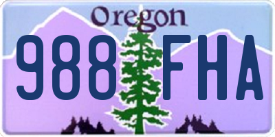 OR license plate 988FHA