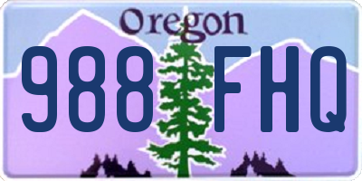 OR license plate 988FHQ