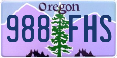 OR license plate 988FHS