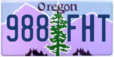 OR license plate 988FHT