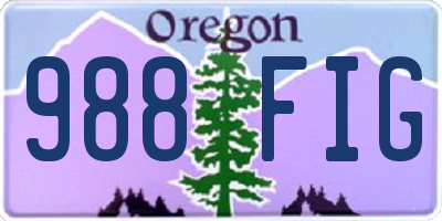 OR license plate 988FIG