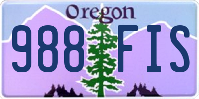 OR license plate 988FIS