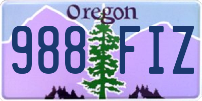 OR license plate 988FIZ