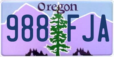 OR license plate 988FJA