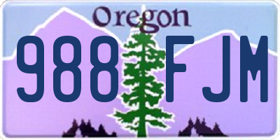 OR license plate 988FJM