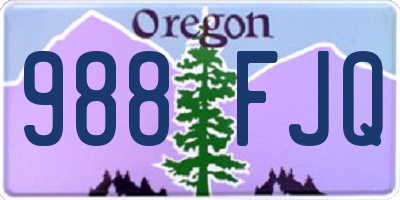 OR license plate 988FJQ