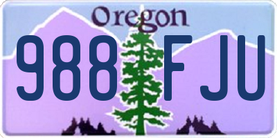 OR license plate 988FJU