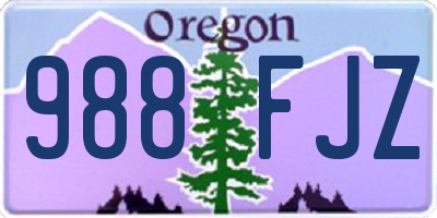 OR license plate 988FJZ