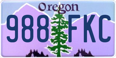 OR license plate 988FKC