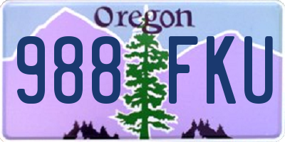 OR license plate 988FKU