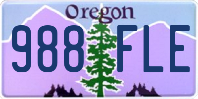 OR license plate 988FLE