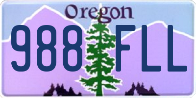 OR license plate 988FLL