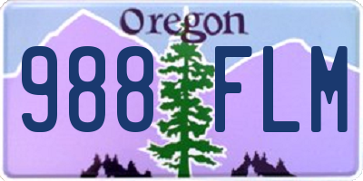 OR license plate 988FLM