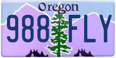 OR license plate 988FLY