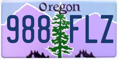 OR license plate 988FLZ