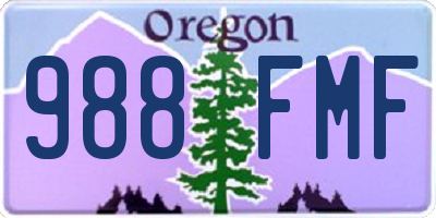 OR license plate 988FMF