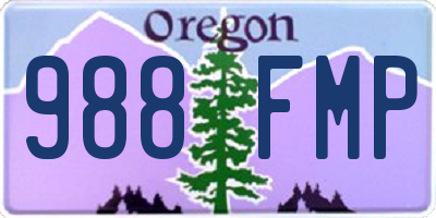 OR license plate 988FMP