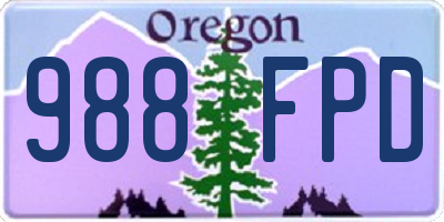 OR license plate 988FPD