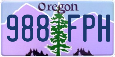 OR license plate 988FPH