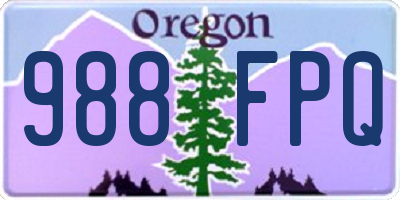 OR license plate 988FPQ