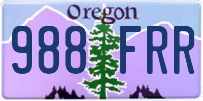 OR license plate 988FRR