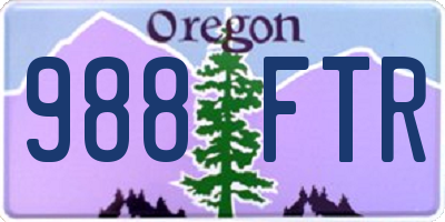 OR license plate 988FTR