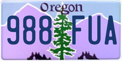 OR license plate 988FUA