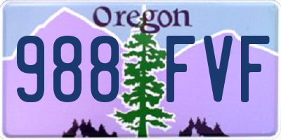 OR license plate 988FVF