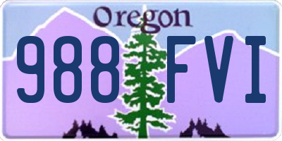 OR license plate 988FVI