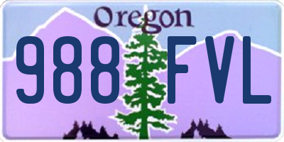 OR license plate 988FVL