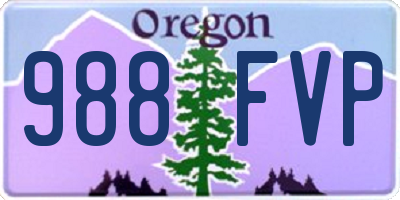 OR license plate 988FVP