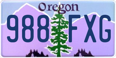 OR license plate 988FXG