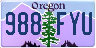 OR license plate 988FYU