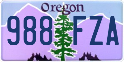 OR license plate 988FZA