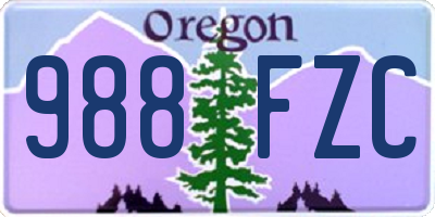 OR license plate 988FZC