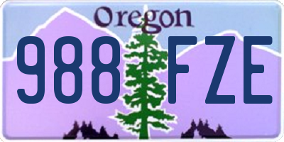 OR license plate 988FZE