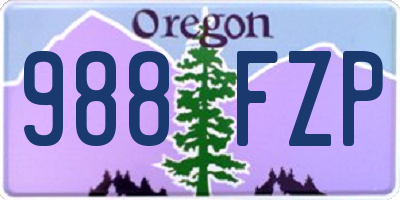 OR license plate 988FZP