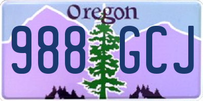 OR license plate 988GCJ