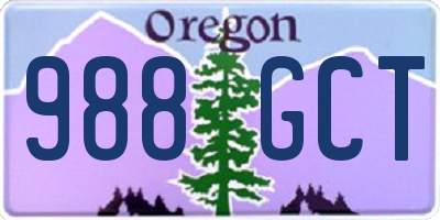 OR license plate 988GCT