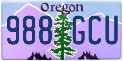 OR license plate 988GCU