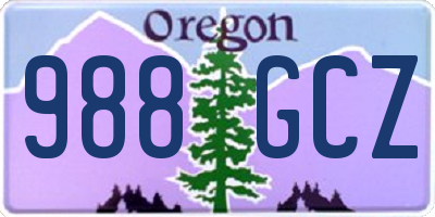 OR license plate 988GCZ