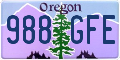 OR license plate 988GFE