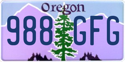 OR license plate 988GFG