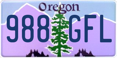 OR license plate 988GFL
