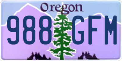 OR license plate 988GFM