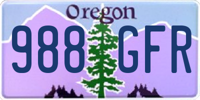 OR license plate 988GFR